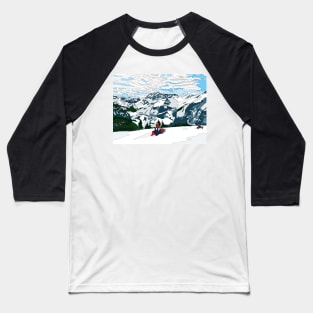 Skiers at Kandersteg, Switzerland Baseball T-Shirt